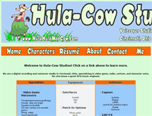 Tablet Screenshot of hulahulamoocow.com